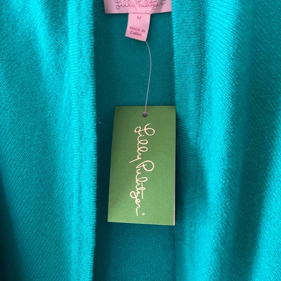 Lily Pulitzer Celine Cardigan In Tropez Blue, Size Medium - Picture 3 of 8